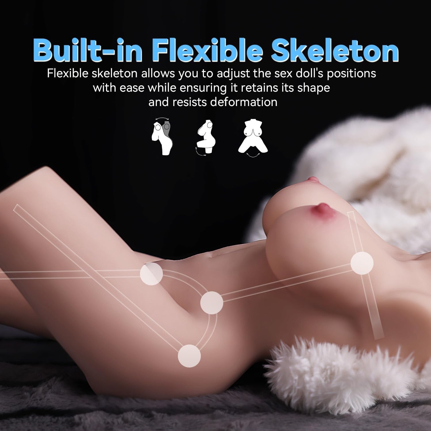 10Lb Male Sex Toys for Men Realistic Sex Doll Tight Dual Channel Vagina & Anal High Durability TPR Softness Material Men Masturbation Mini Sex Dolls
