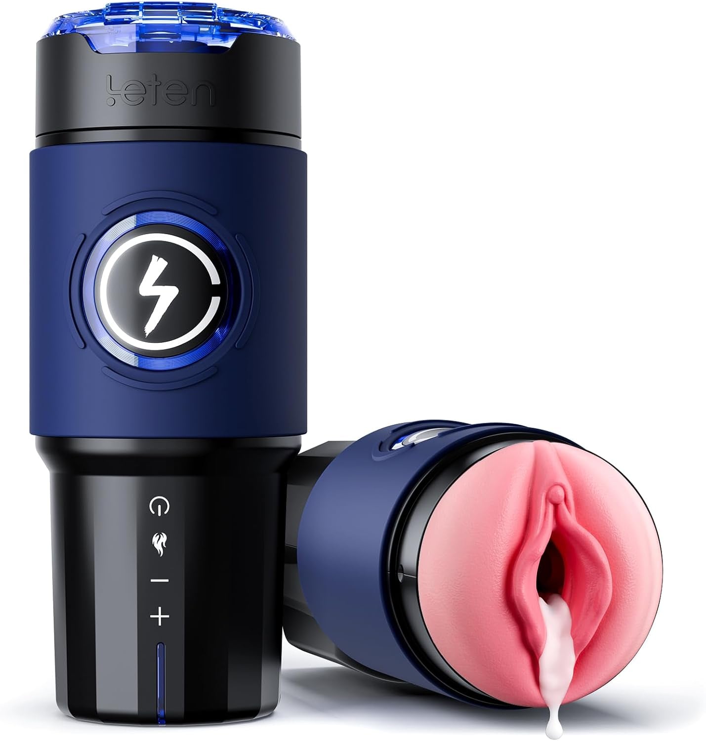Male Masturbator Sex Toys for Men - Thrusting Male Stroker with 360° Heating, 5-Speed Smooth Motion Blowjob Adult Men'S Sex Toy, Silent Brushless Motor, Pocket Pussy Sleeve & Phone Mount