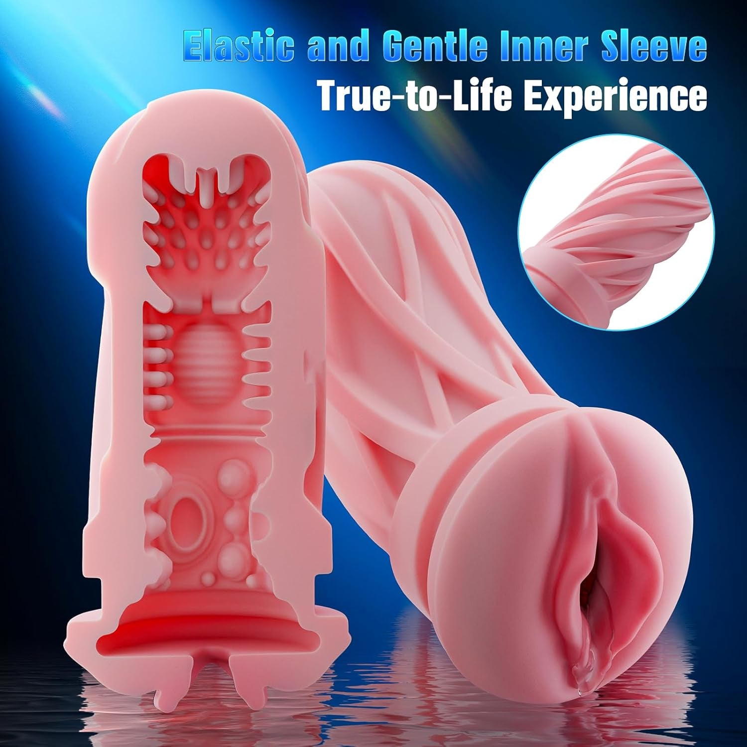 Male Masturbator Sex Toys for Men - Thrusting Male Stroker with 360° Heating, 5-Speed Smooth Motion Blowjob Adult Men'S Sex Toy, Silent Brushless Motor, Pocket Pussy Sleeve & Phone Mount
